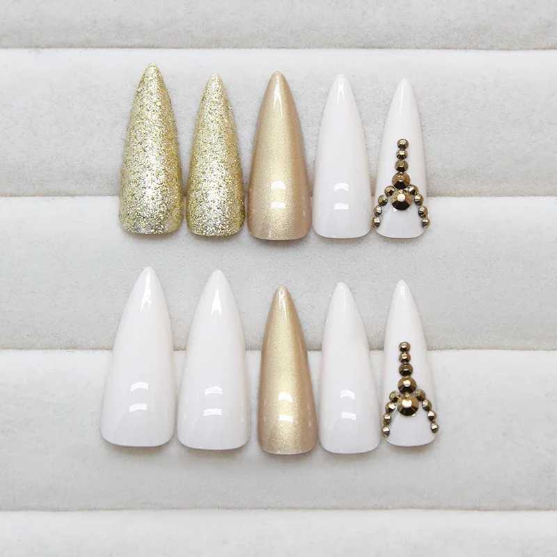 Bright Stars 24 Pcs Press on Nails Pink Gradient Fake Nails Glossy Artificial Finger Manicure Reusable False Nails for WomenW250120