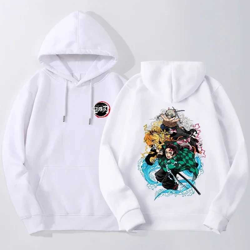 Demon Slayer Anime Hoodie Men Women Tanjirou Nezuko Sweatshirts Kimetsu No YaibaOversize Japan Anime Sudaderas Pullover 4XLXJ2500118