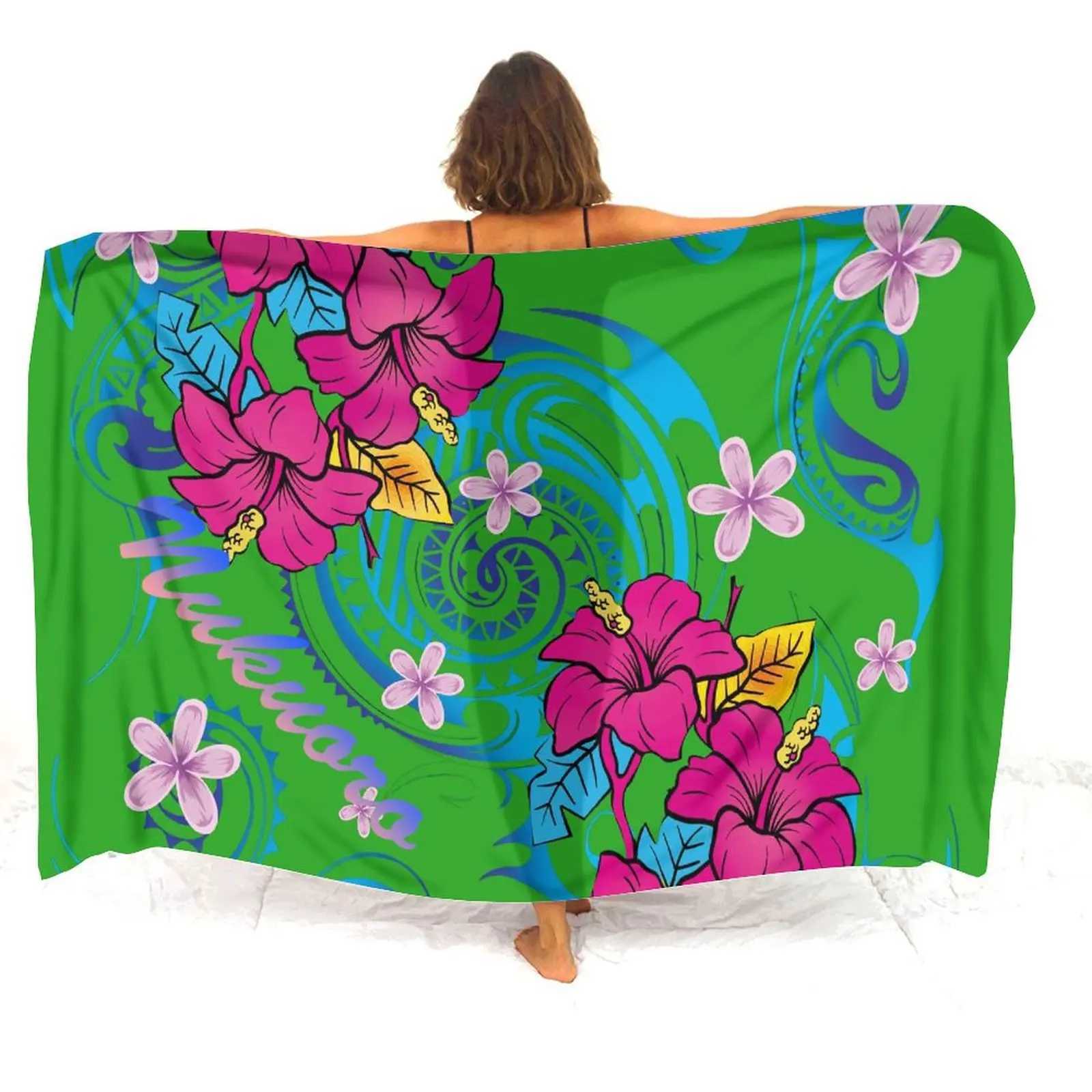 Traditional Tribal Peoples Polynesian Custom Printed Sarong Womens Beachside Windproof Sun Protection Summer Quick-Drying Shl W250120