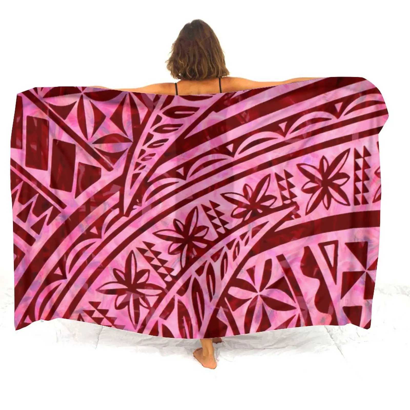 2024 New Fashion Polynesian Womens Sarong Custom Sarong Pattern Custom Name Sarong Beachfront Bikini Samoa Sarong W250120