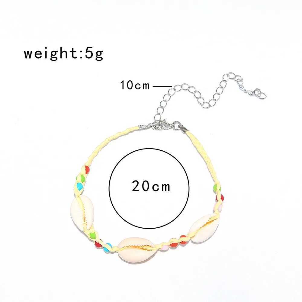 Hand Woven Shell Shed Anklets 2024 Shell Starfish Shell Ankle Bracelet Beach Ankle Chains ManXJ250121