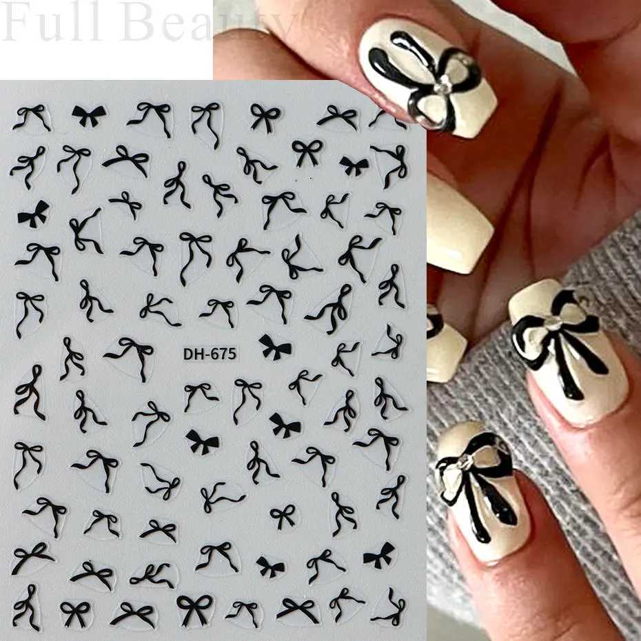 3D Stickers for Nail Gold Star Slider Holographic Bow Butterfly Design Self-Adhesive Decal Manicure Art Supplies And DecorationXJ250120
