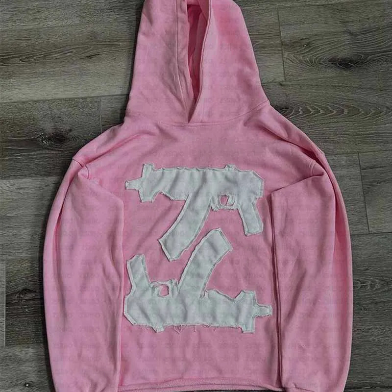 Y2k American High Street Trend Jacket Men Creative ed Zipper Hoodie Harajuku Fashion Retro Oversized Sweatshirt Women 250122