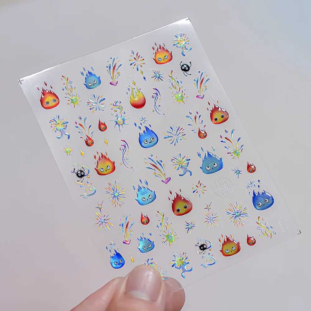 Punk Style Y2K Cats Eye Snakes Eye Gaze Cross Nail Stickers Nail Art Decal Design Manicure Tool High QualityXJ250120