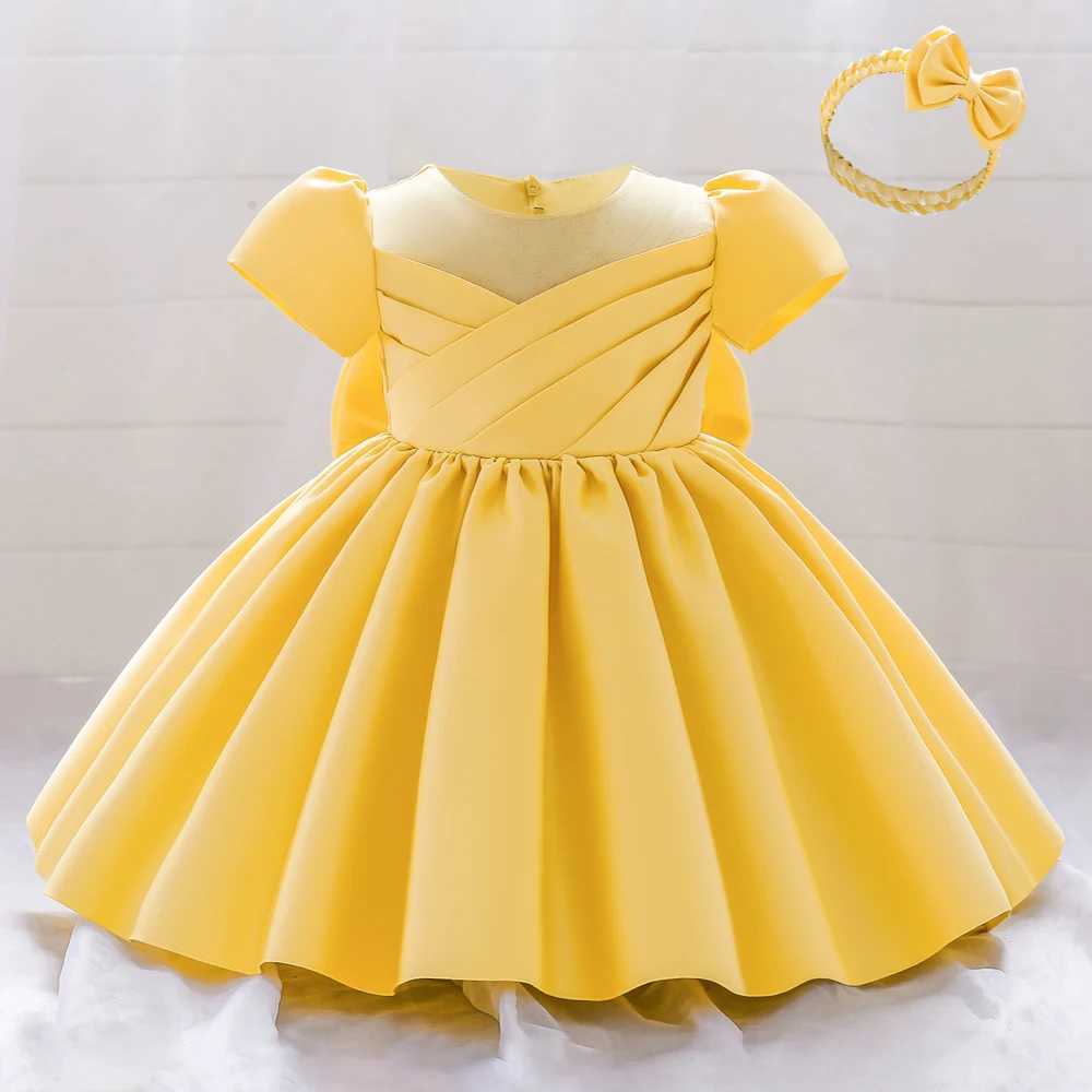 2PCS Baby Summer Dress Baby Girl First Birthday Party Dress Newborn Baptist Dress Childrens Girl Princess Wedding Dress X250203