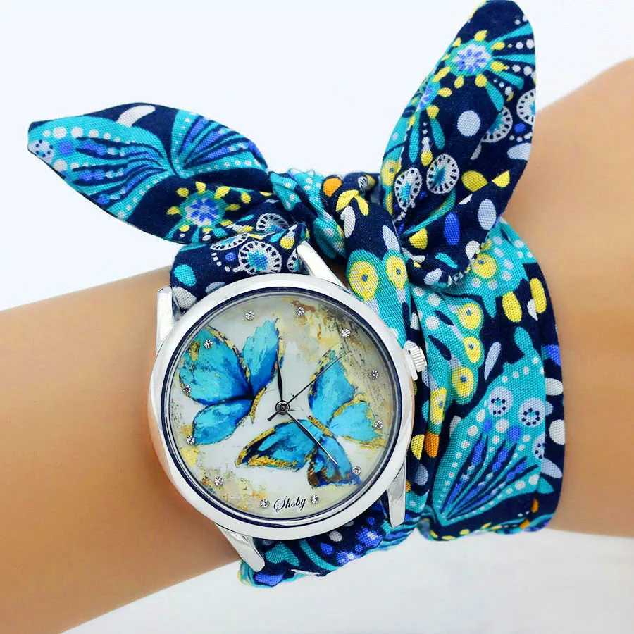 Shsby New Ladies Cloth Wristwatch Fashion Wen Dress Watch High Quality Silver Quartz Watch Sweet Girls Watch Fabric Clock X250203