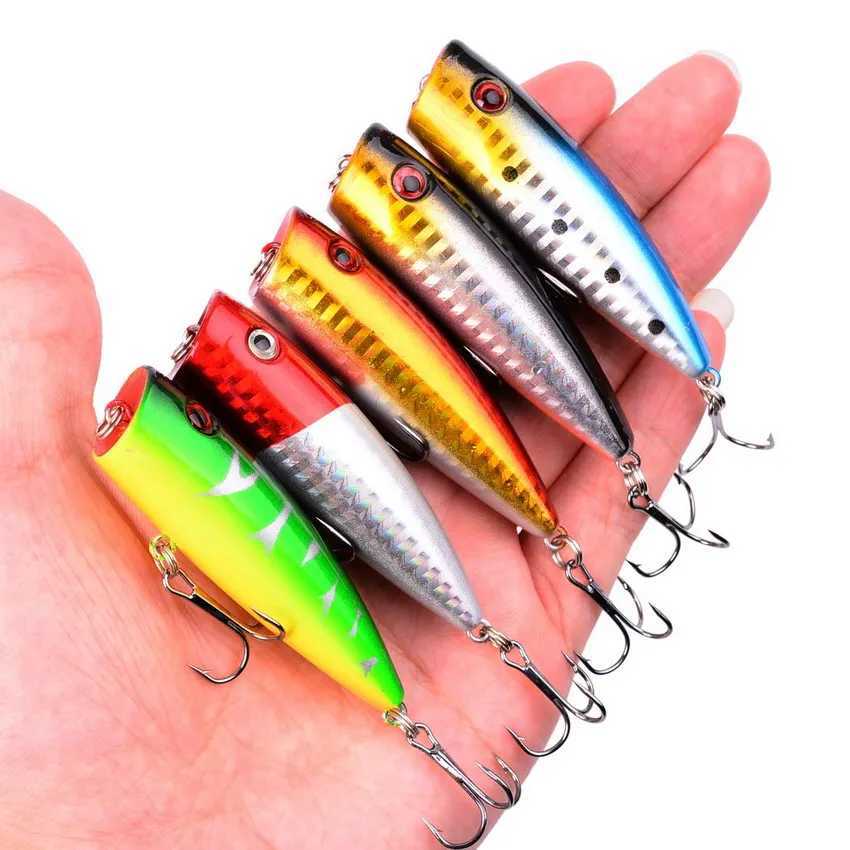 Aorace 1pcs Big Popper Fishing Lure Artificial Fishing Bait Crankbait Wobbler High Carbon Steel Hook Fishing LuresXJ250122