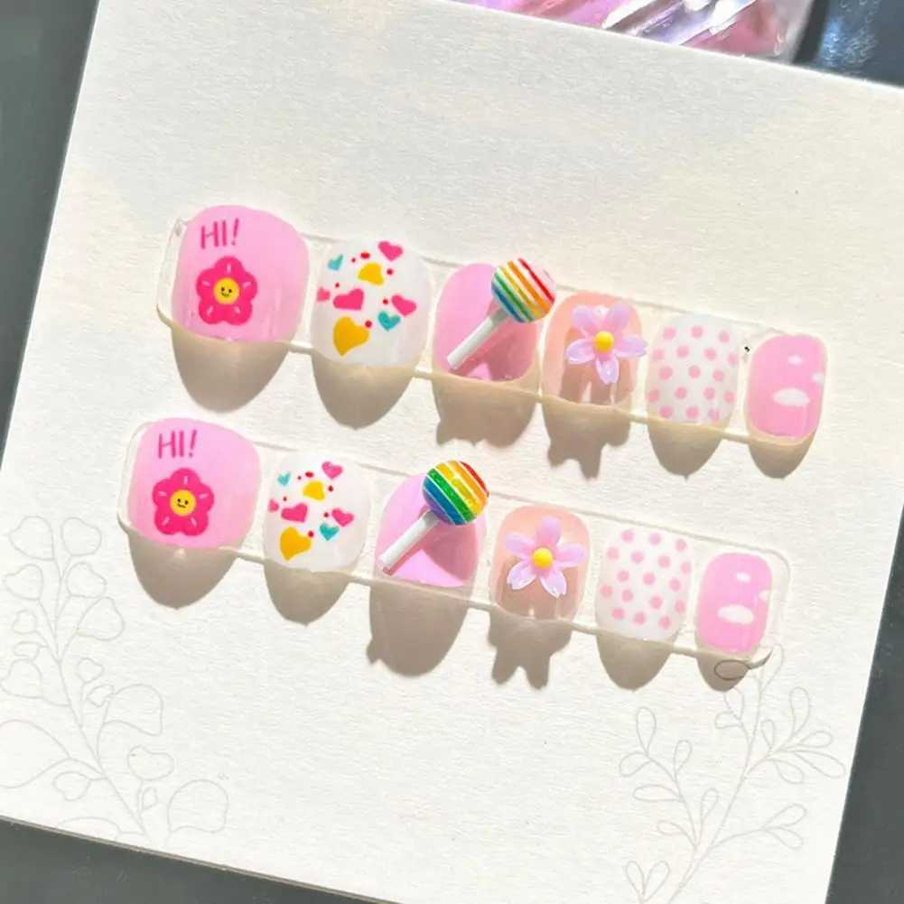 s Fun Nail Art 12pcs s Cartoon Nail Art Stickers Cute Cloud Heart Pattern Rhinestones for Kids for DiyW250120