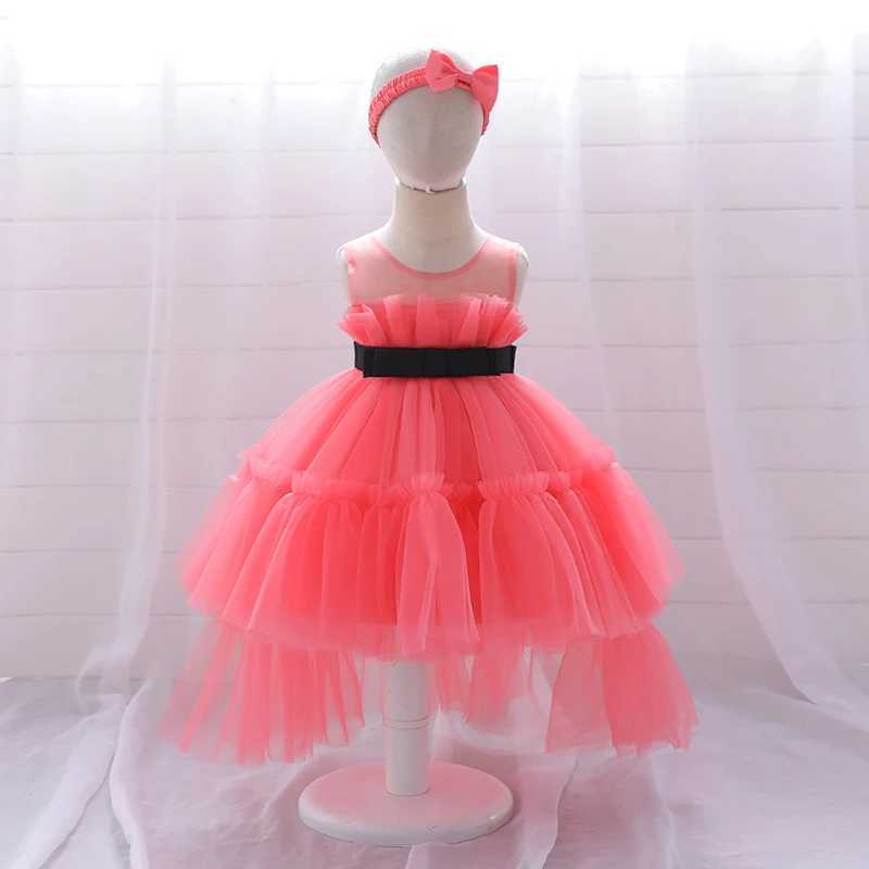 Toddler Trailing Ceremony 1st Birthday Dress For Baby Girl Clothes Baptism Fluffy Princess Dress Girls Dresses Party Gown 0-2Y X250203