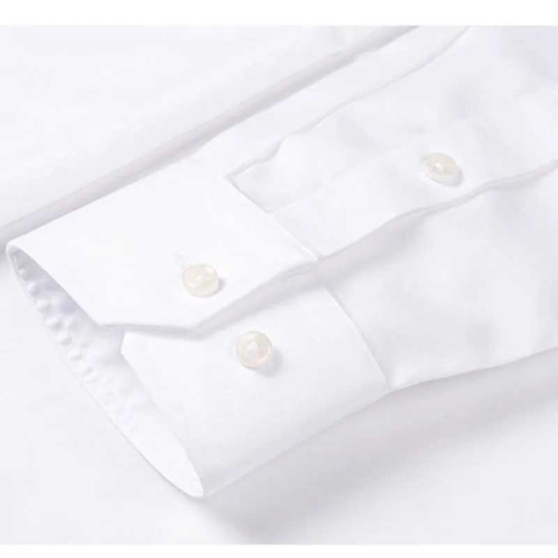 Mens formal dress shirt solid color long sleeved mens shirt casual printed business fashionable elastic long sleeved shirt menXJ250121
