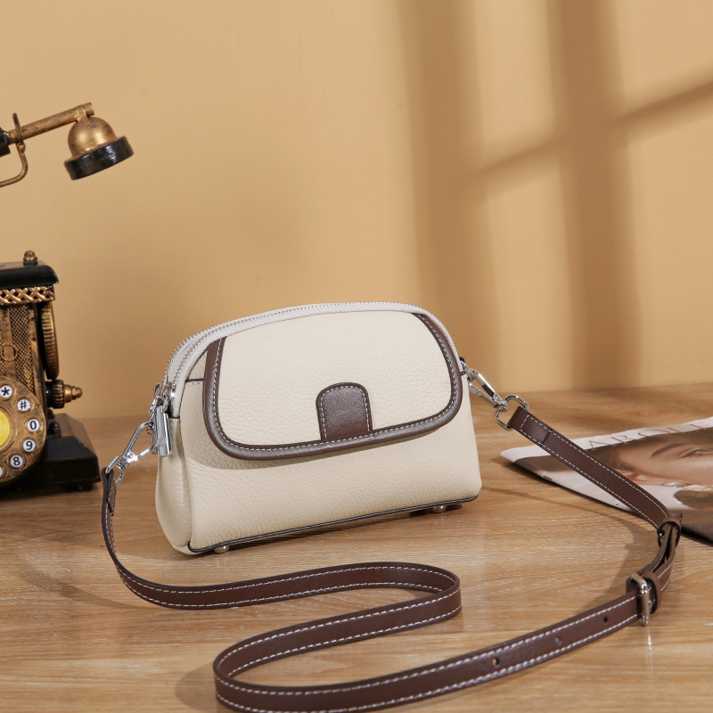 Bag Genuine Women's Crossbody Small Ladies' 2025 New Stylish Mobile Phone Bag, High-End Leather Shoulder Bag