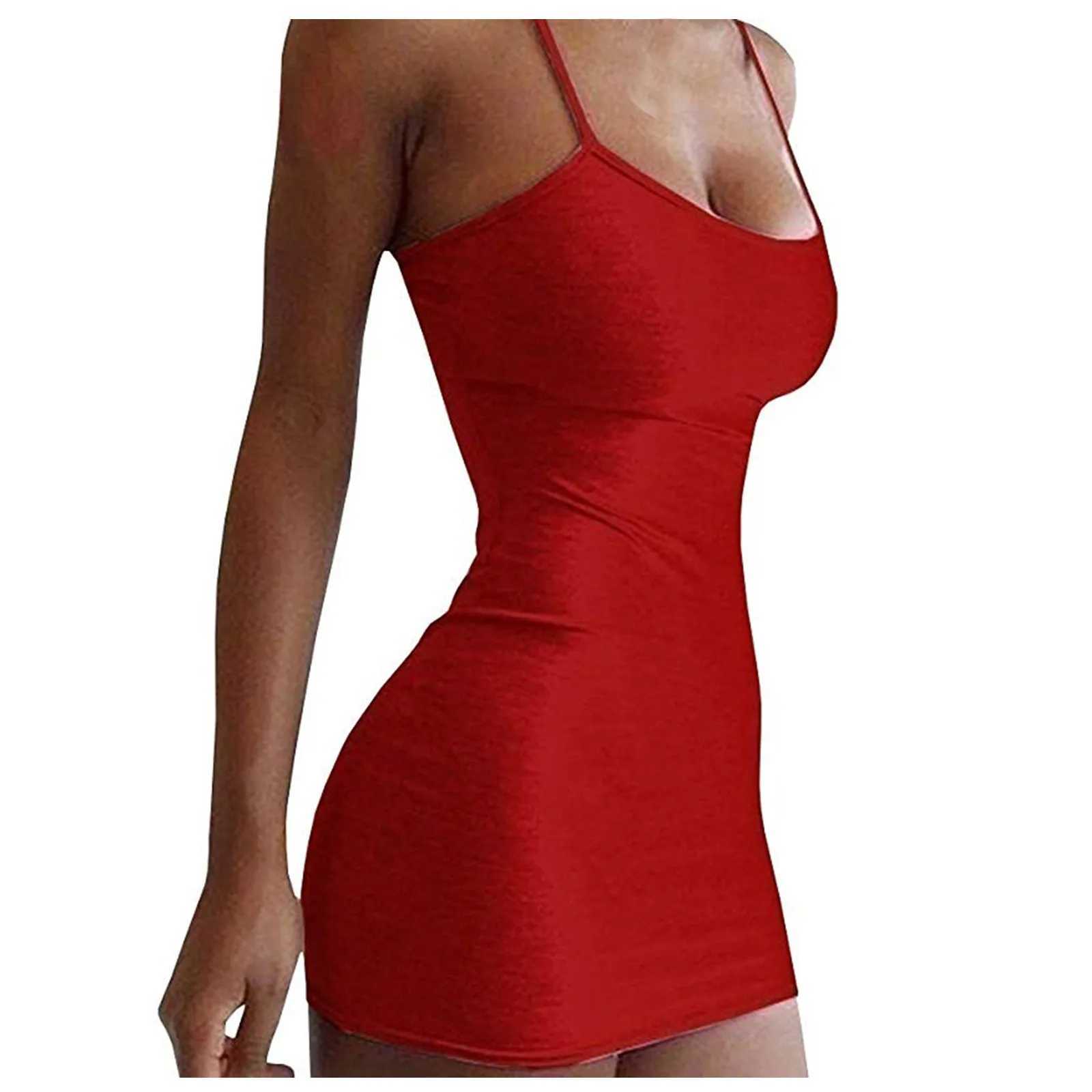 Hot Dress Sexy Ladies Tight Fitting Camisole Dress For Women Summer Camisole Mini Short Skirt Sexy Pajamas WomenS Clothing GirlXJ250115