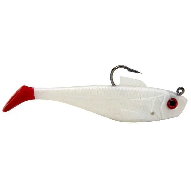 ALASICKA 5/8.5/11.5CM Head Soft Bait T tail Wobbler Fishing Lure Pesca Carp Bass Artificial Rubber Bait Swimbait Fishing TackleXJ250122