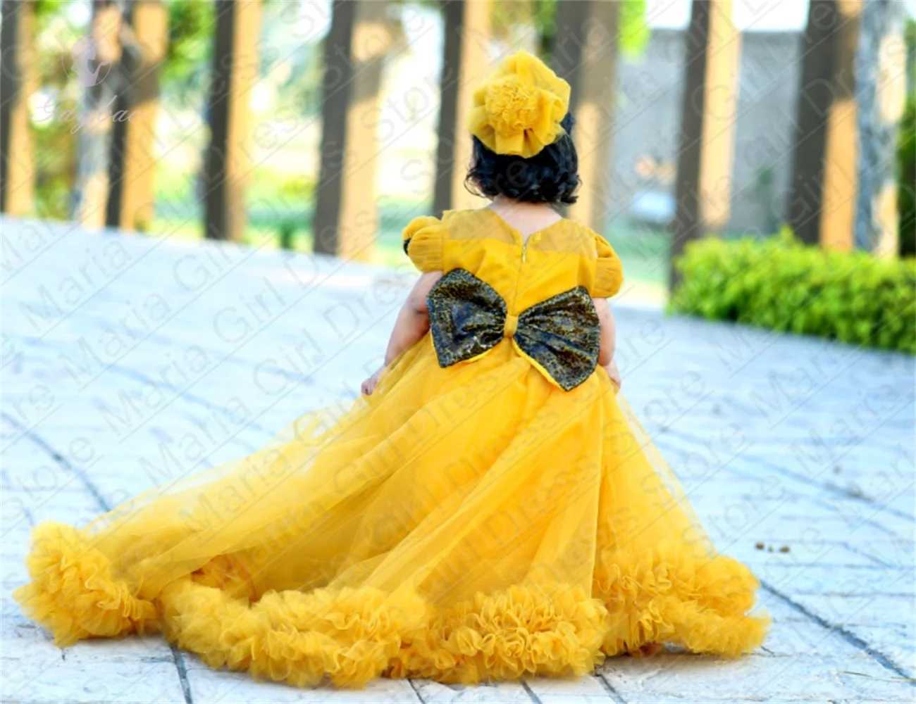 Luxury Cute Baby Girl Birthday Dress Short Sleeves Fluffy For Baptism Beauty Pageant Wedding Banquet Piano Playing X250203