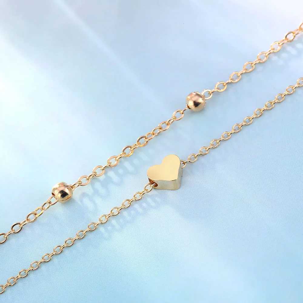 IPARAM Womens Anklet Bohemian Layered Heart Anklet Summer Beach Anklets On Foot Ankle Bracelets For Women Leg ChainXJ250121