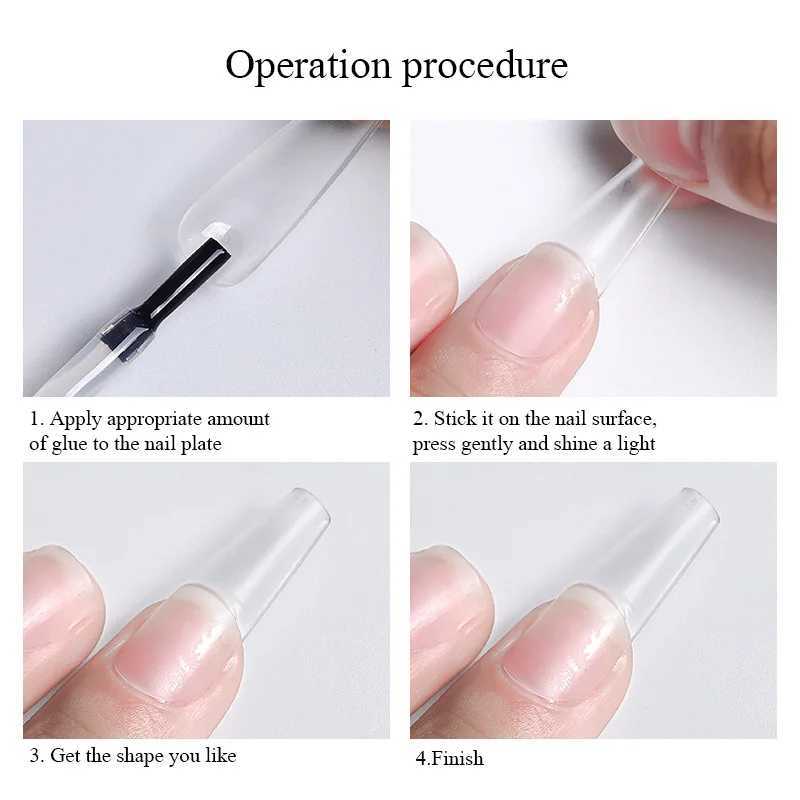 120pcs Nail Extension Press on Nails Coffin Nail Tips Clear Full Cover For Fake Nails Artificial Press on For BallerinasW250120