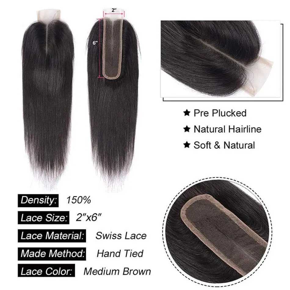 Brazilian 360 Straight Full Lace Frontal Clo 26 44 Clo Remy Human Hair Clo 134 Transparent Lace Natural ColorXJ250120