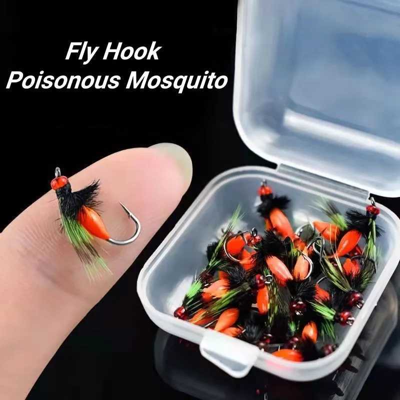 10pcs Fish Bladed Inline Spinner Fishing Lure Fly Tying Poisonous Mosquito Hook Fishing Group Micro-Sequin Sequins Spinning FlyXJ250122