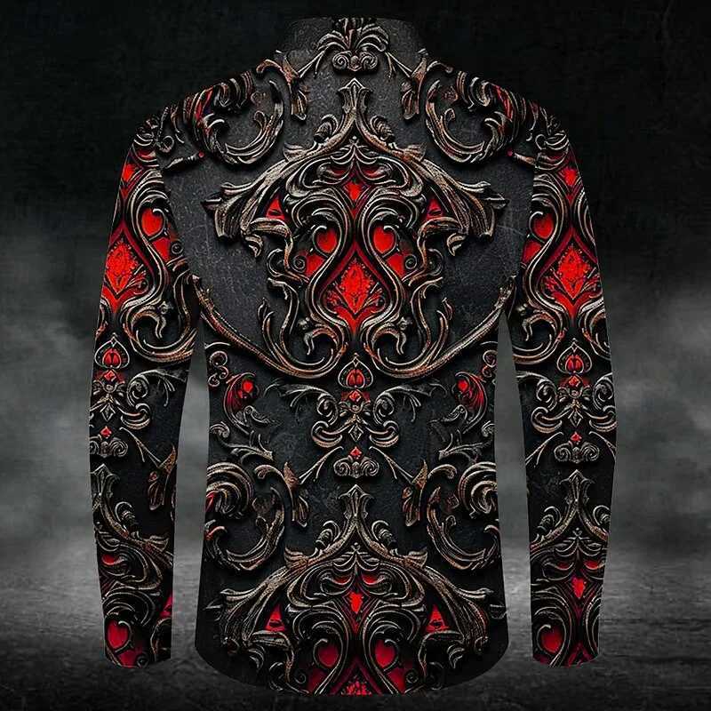 Mens casual outdoor street T-shirt long sleeve 3D shirt soft and comfortable new three-dimensional fashion plus size US sizeXJ250121