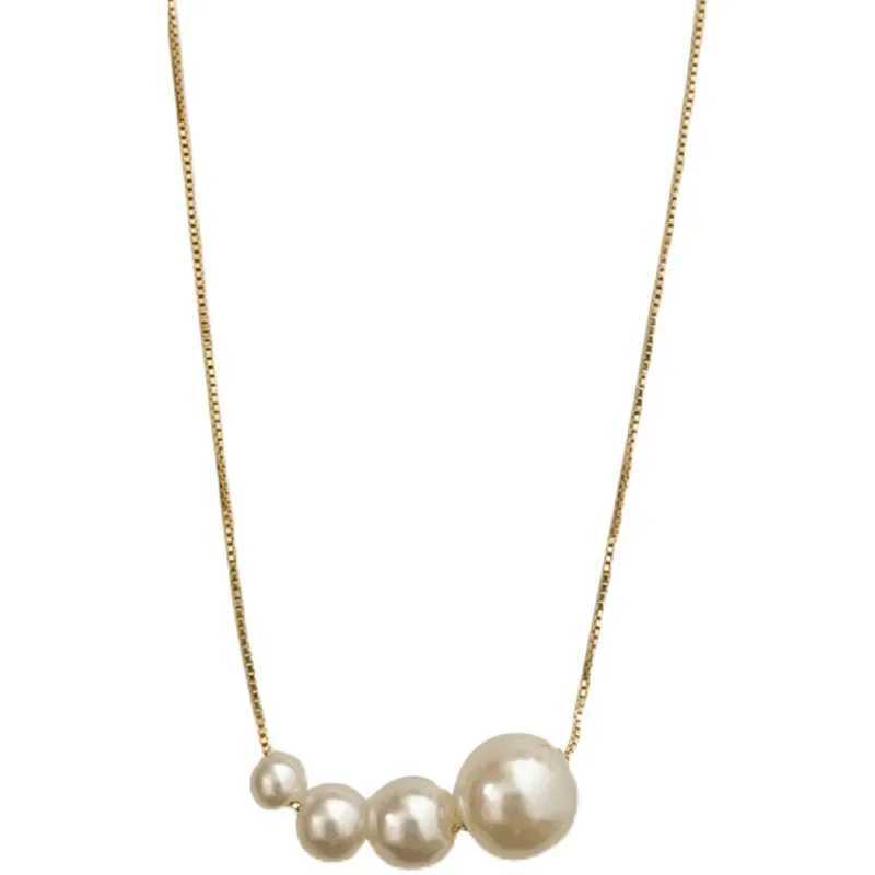 Trendy Four Imitation Pearl Choker Necklaces Girl Summer Luxury Simulated Pearl Pendant Clavicle Chain for Women Jewelry GiftsXJ250121