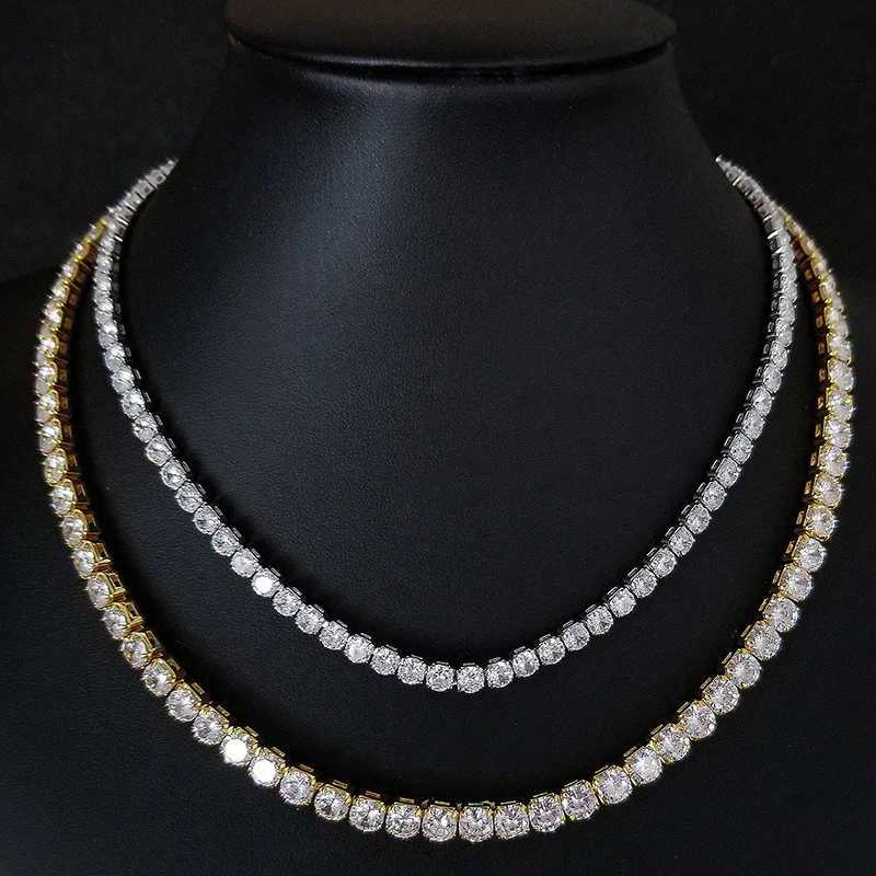 2022 Fashion 4mm 5mm Hip Hop Gold Color Silver Color Gothic Tennis Necklace Neck Chain Long for Men Male Women JewelleryXJ250114