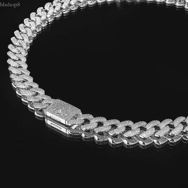 Wholesale Unique Design 14MM Zircon Brass Necklace For Men High-End Miami Cuban k Chain