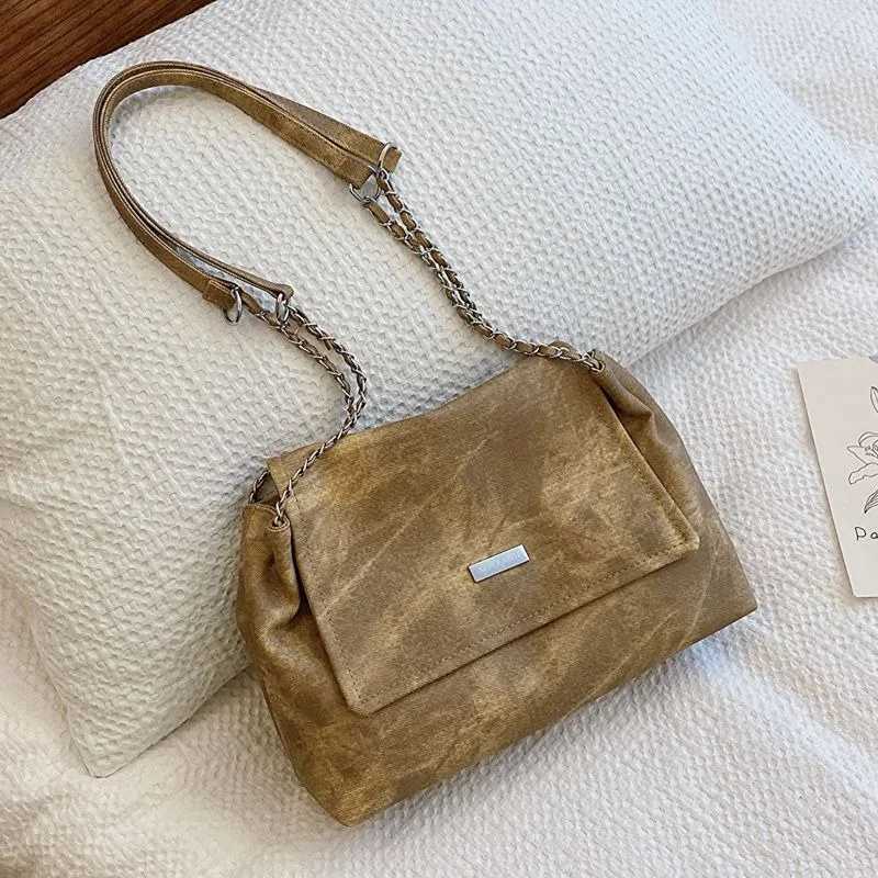 Ladies Fi Commuter Large Capacity Shoulder Bag Fi Chain Handbag Girls Simple Crossbody PU MaterialXJ250121