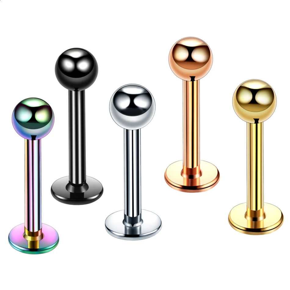 HS Lot 1Piece Steel Assorted Colors Labret Stud Lip Piercing Ear Cartilage Tragus Helix Ring Fashion Charming Jewelry 250110