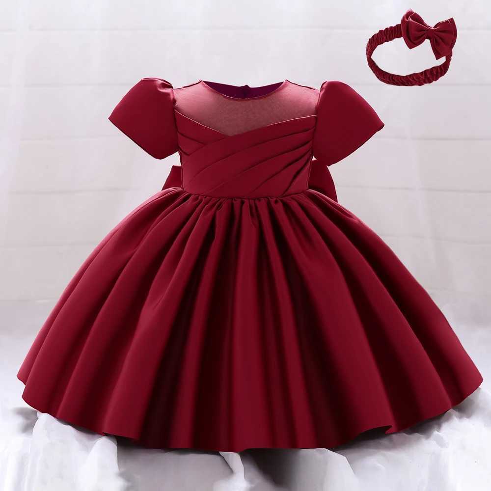 2PCS Baby Summer Dress Baby Girl First Birthday Party Dress Newborn Baptist Dress Childrens Girl Princess Wedding Dress X250203