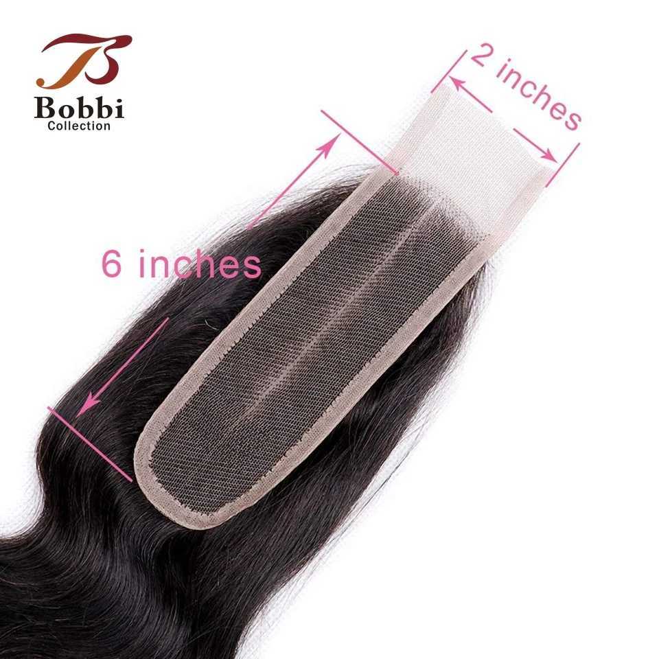 Middle Part 2x6 Lace Clo Kim K Transparent Lace Remy Human Hair Straight Body Wave Bobbi CollectionXJ250120