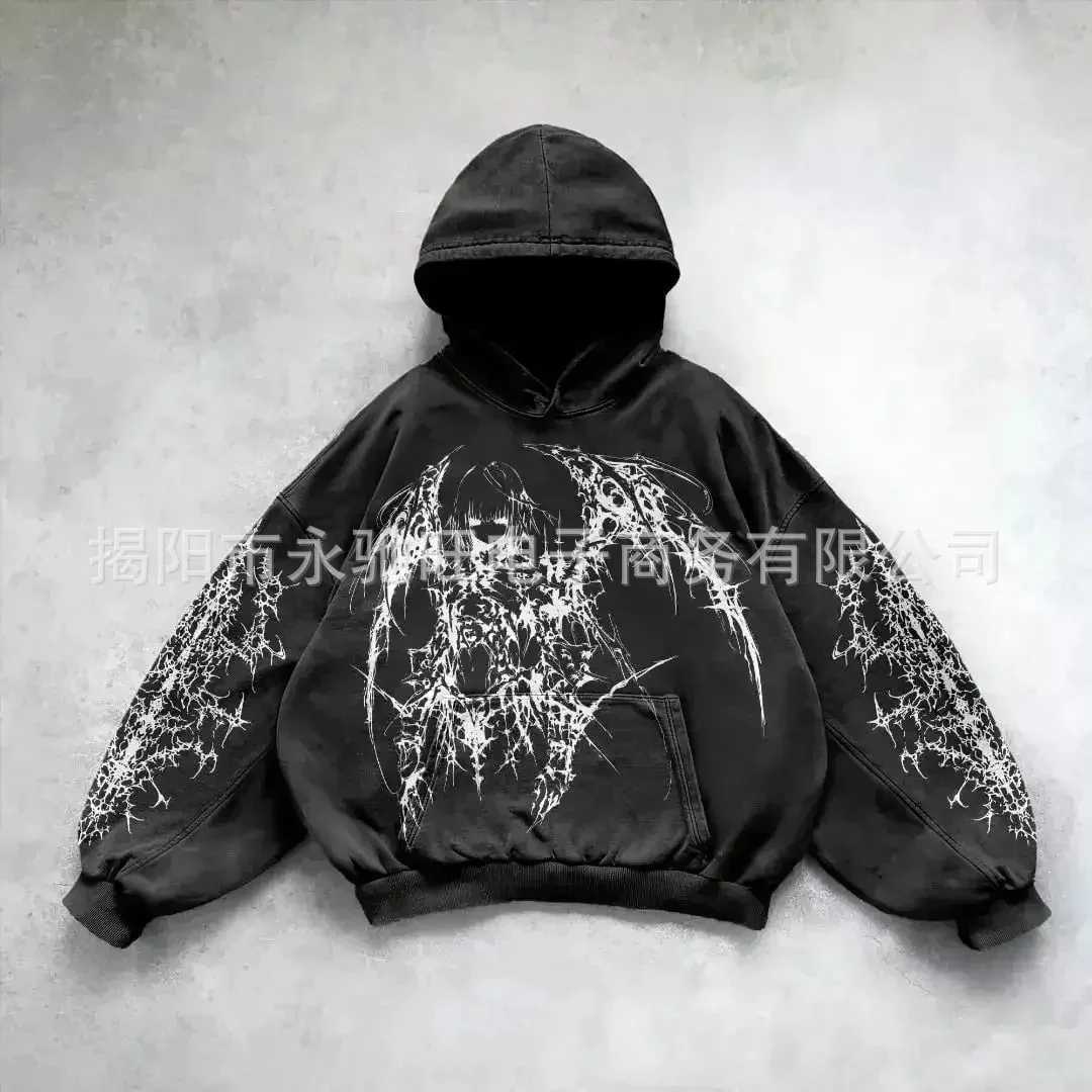 Streetwear Y2k Hip Hop Style Loose Fit Sweatshirt With Hoodie Autumn/Winter New Arrival Fashion Trendy Brand Casual WearXJ2500118