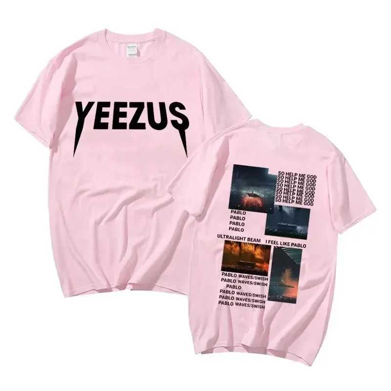 Rapper and West Yeezus Tees The Life of Pablo Print T Shirt Men Women Fashion Casual 100% Cotton Man T-Shirts Streetwear Tops X250203