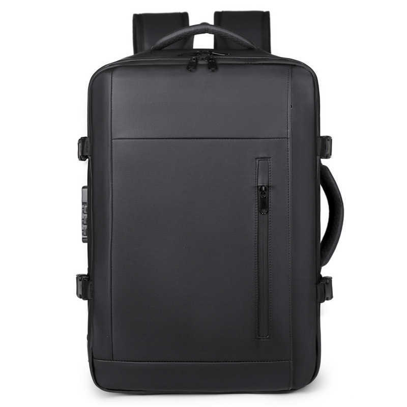 Vacuum compression expandable backpack password lock dry wet separation travel bag mens large capacity backpack computer bag