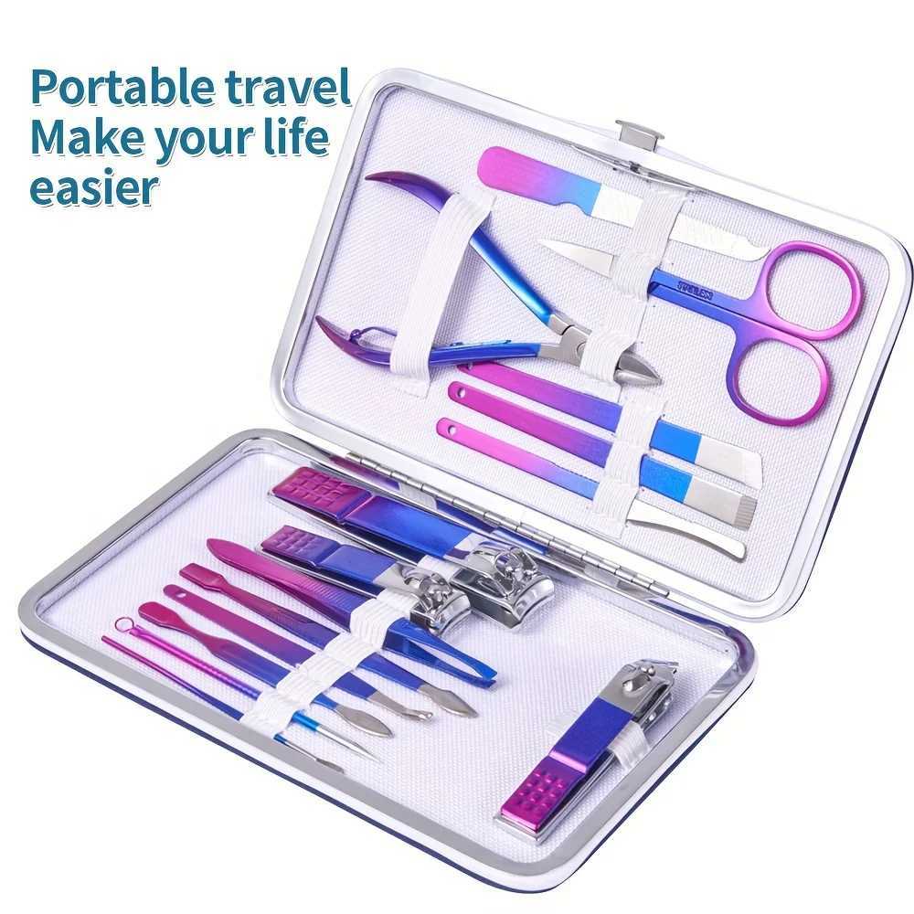 7/10/12/15pcs Professional Nail Clippers Pedicure Kit Stainless Steel Cuticle Nippers And Cutter Kit Grooming Kit For TravelXJ250116