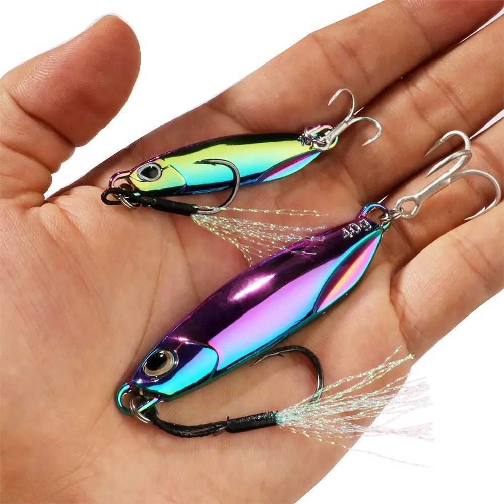 Metal Jig Fishing Lure 10g 20g 30g 40g Cast Swimbait Hook Wobbler Pike Spoon Carp Spinner Sea Tackle Kit Pesca Artificial BaitXJ250122