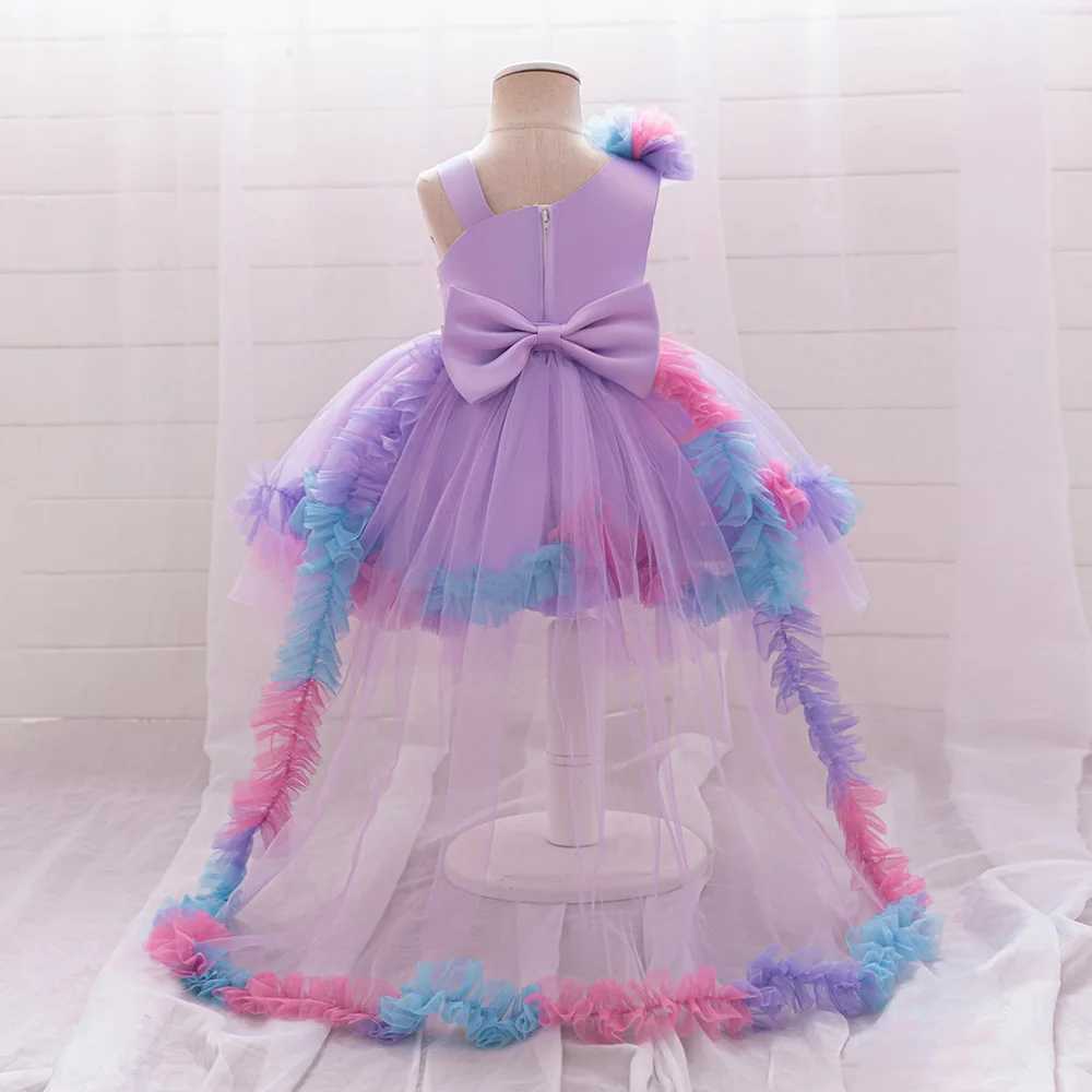 Flower Girl Wedding Dress Baby Girl Trail First Birthday Baptist Party Fluffy Dress Childrens Party Celebration Luxury Vestidos X250203