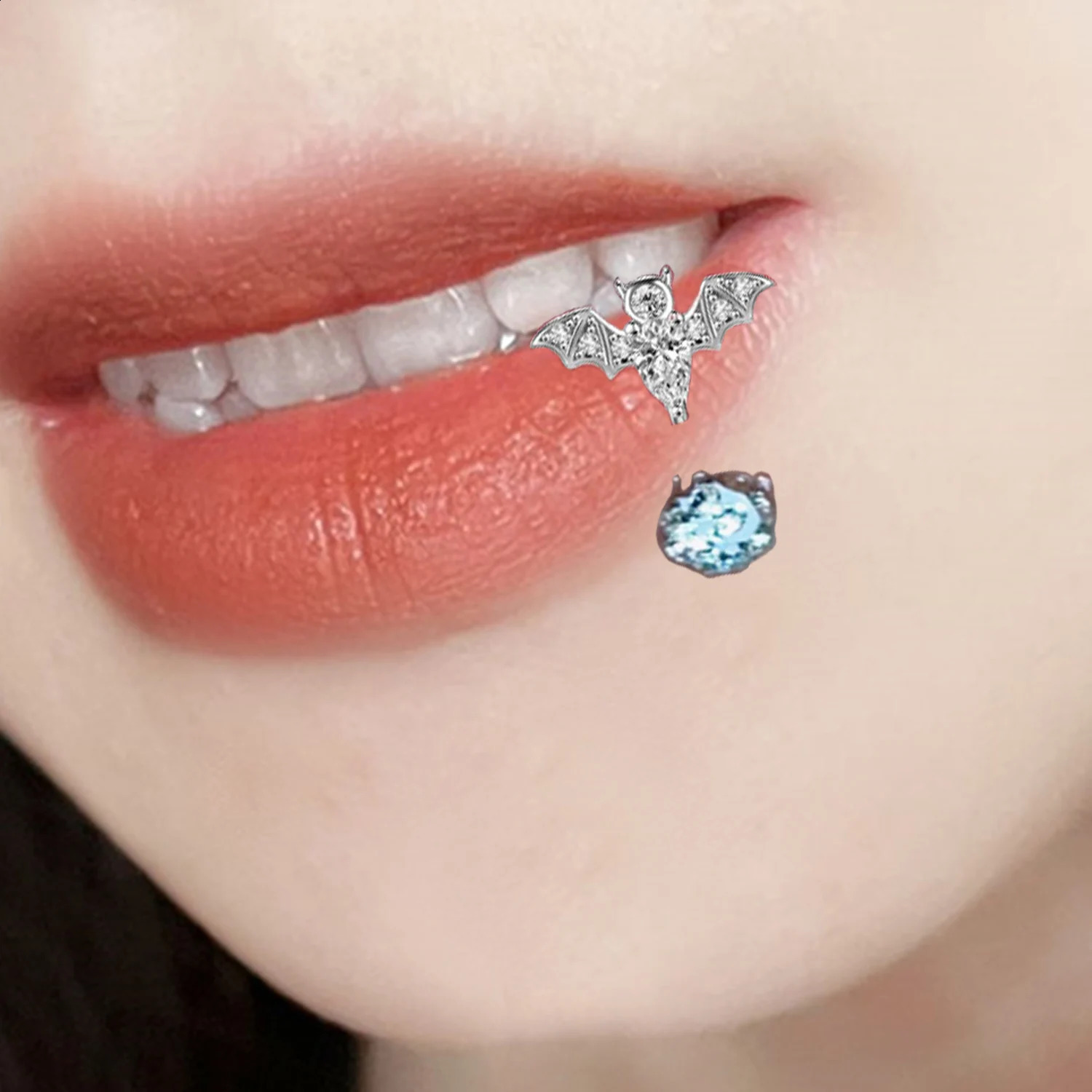1Pcs Stainless Steel Piercing Lip Ring Bat Butterfly C Shaped Stud for Women Girl Fashion Gothic Body Jewelry 250110