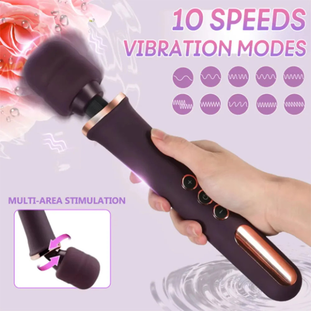 Hannibal Huge Magic Handheld Massager Wand Clitoris Stimulation for Women Big Size AV Stick 10 Speed Vibrator Foreplay Adult Toy 250121