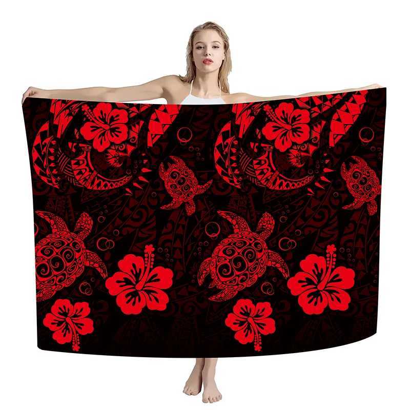New Summer Haiian Beach Flower Sarong Floral Print Multi Wear Swimsuit Wr Large Size Island Sarong Cover Up For Women W250120