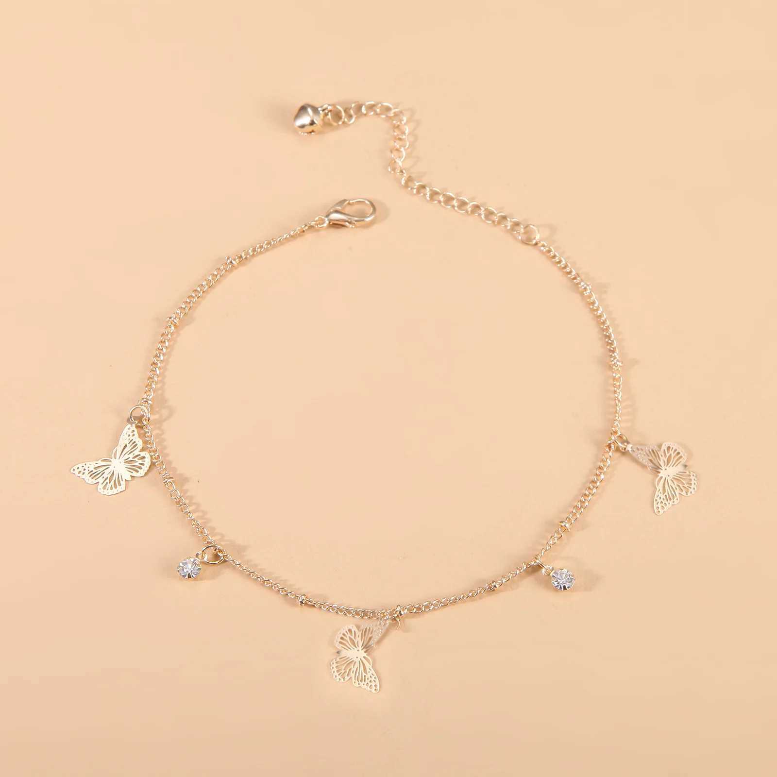 Bohemia Silver Plated Chain Ankle Bracelet On Leg Foot Jewelry Boho Butterfly Charm Anklet For Women Accories SB001XJ250121