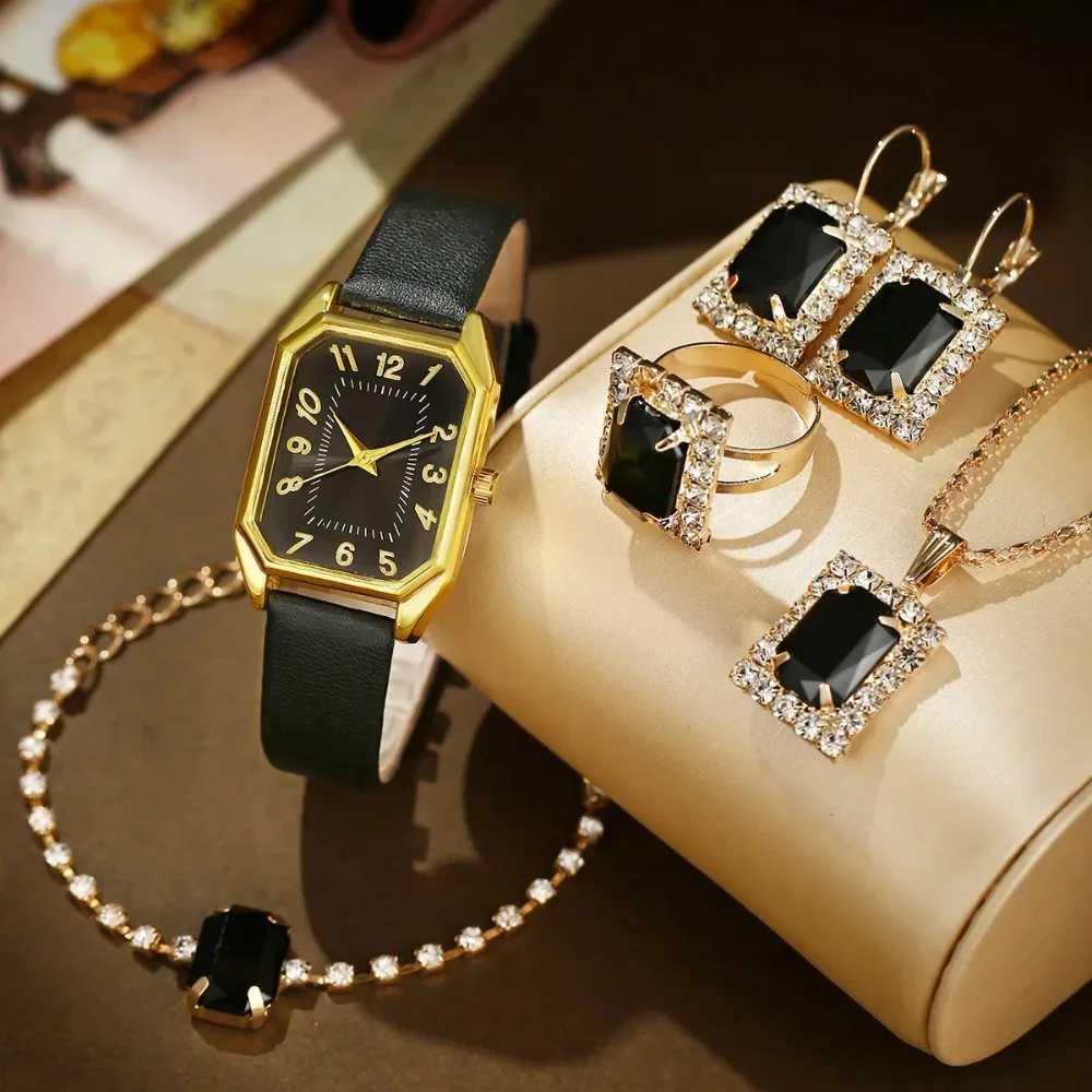 6/5/1PCS Luxury Fashion Square Wens Watches Brand Ladies Quartz Wristwatch Jewelry Set Classic Simple Femme Womens Watch X250203