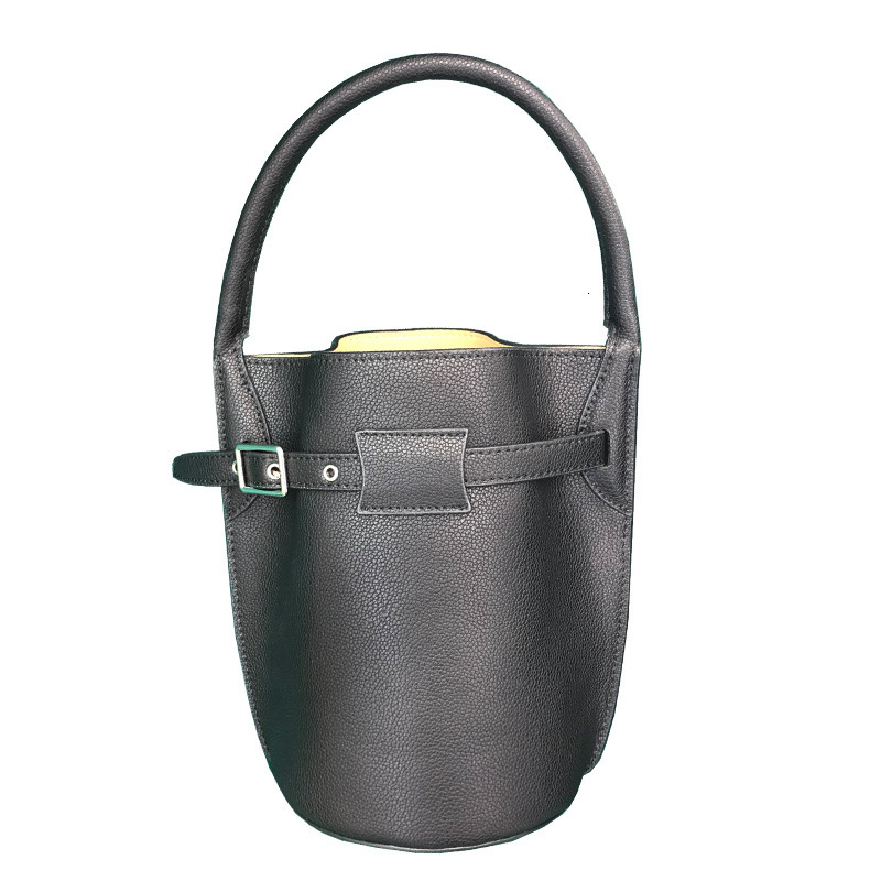 Bag New Lychee Patterned Bucket Big Cowhide Women's Handbag, Single Shoulder Diagonal Cross Bag, Small Bag