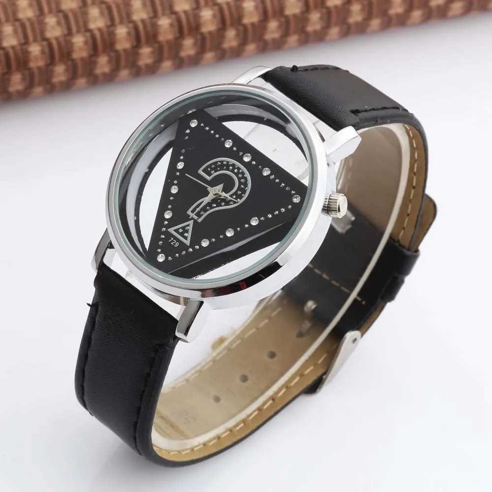 Wage Wen Watches Ladies Watches Fashion Triangle Watches Wen Transparent Watches Quartz Wristwatches Leather watch women X250203