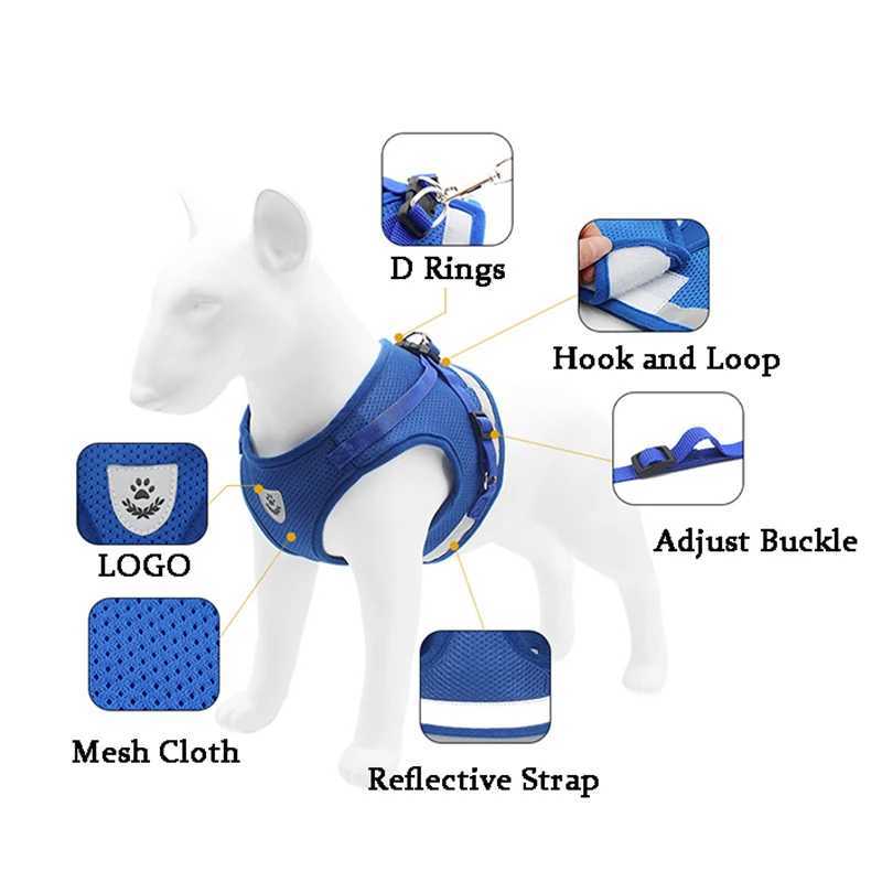 Dog Harness and Leash Set Outdoor Training Walking Harnesses Safety Sport Puppy Vest Pet Harness For Small Dogs Cats 250116