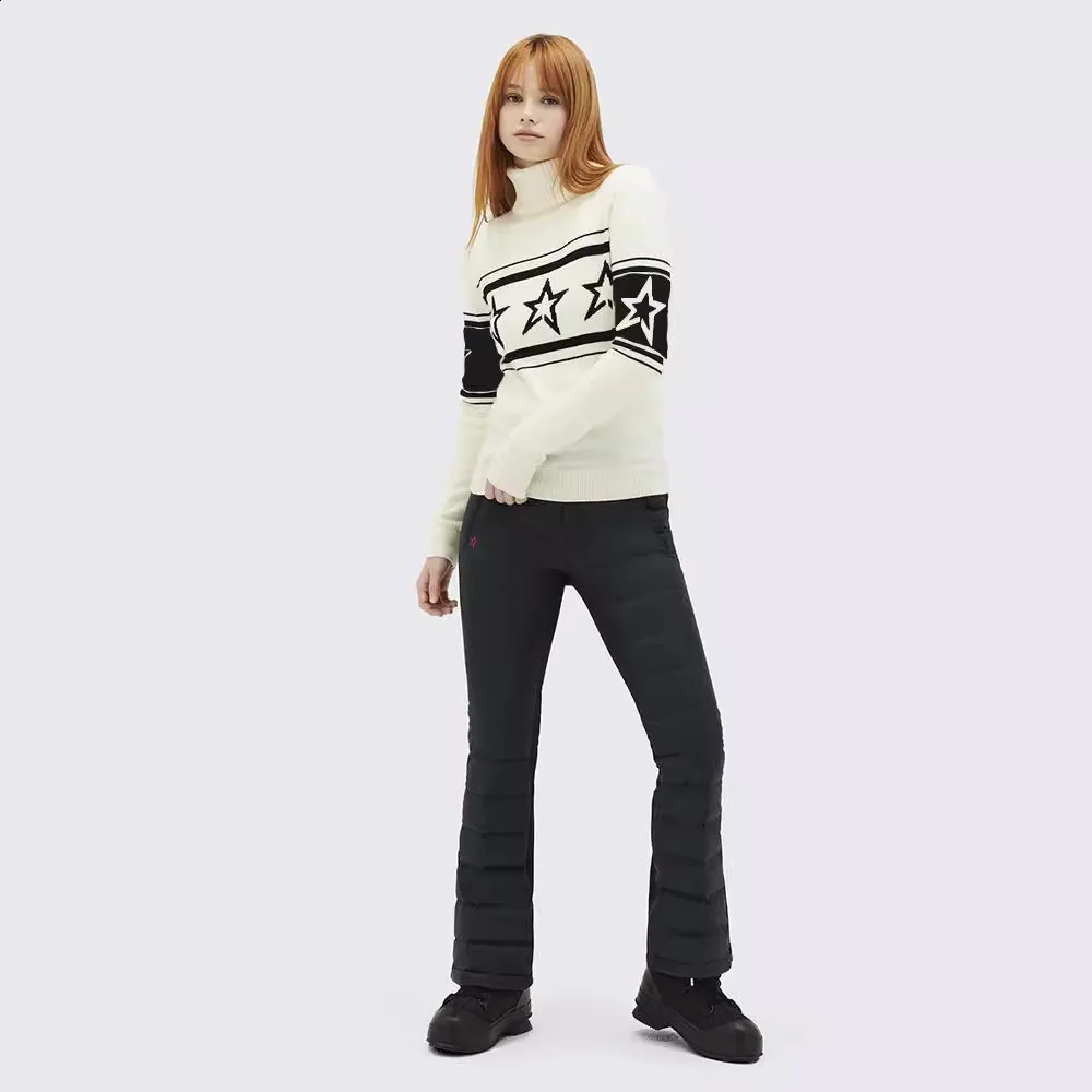 American autumn and winter cross-border slim star printing turtle neck fashion elegant wind foreign trade wholesale 250120