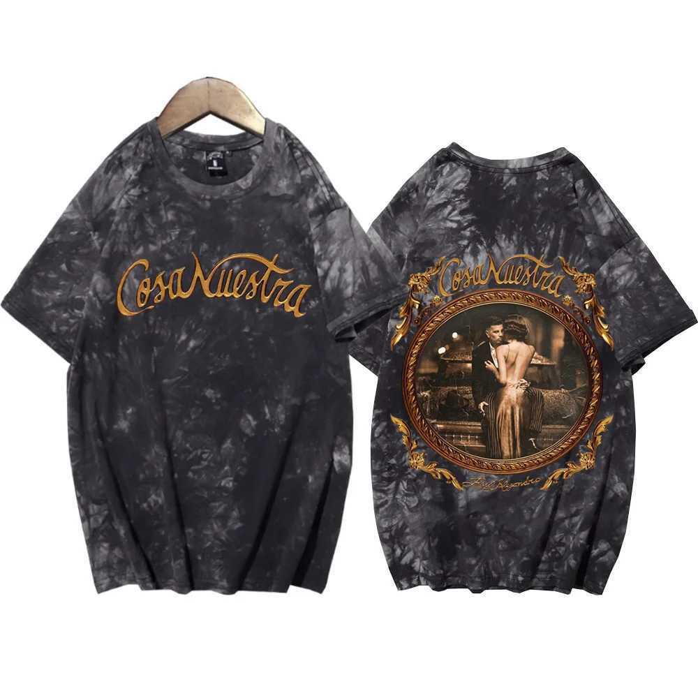 Raw Alejandro Coca Nuestra Tie Dye Shirts Unisex Round Neck Short Sleeve Popular Music T-Shirt Fans Gift X250203