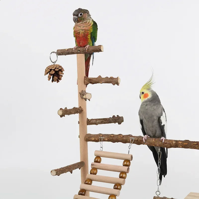 Pepper wood parrot platform parrot climbing net climbing training station climbing ladder swing bird toy suspension bridge 250121