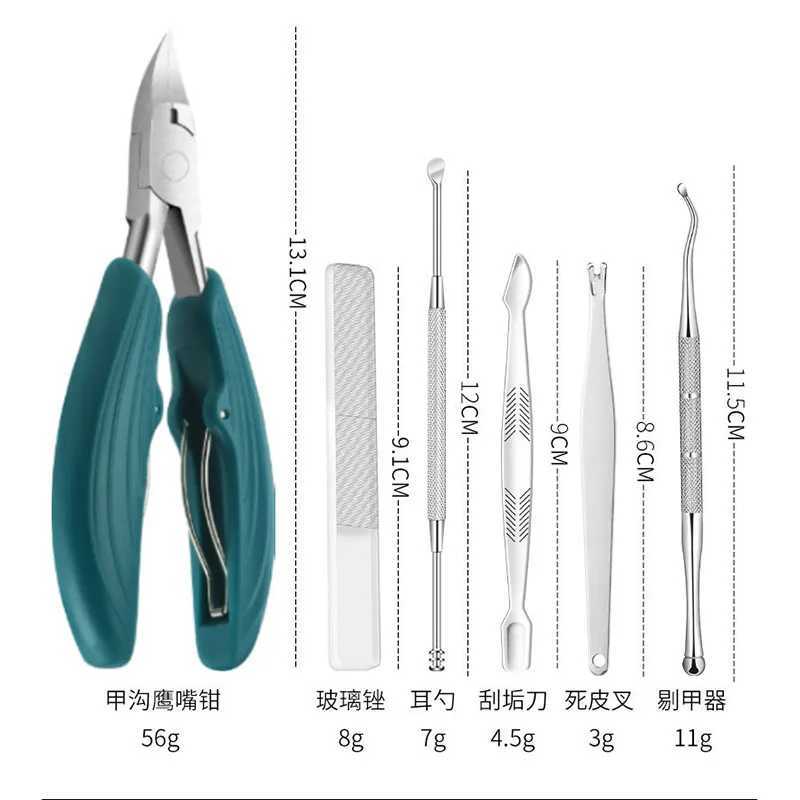 Professional Toe Nail Clippers Cutter ingrown toenail tool Thick Nails Dead Skin Dirt Remover Super Sharp Curved Nail ToolXJ250116