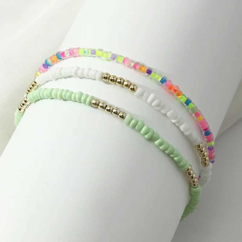 3Pcs/Set Bohemian Colorful Beaded Beads Anklets for Women Summer Ocean Beach Handmade Ankle Bracelet Foot Leg Beach Chain GiftXJ250121