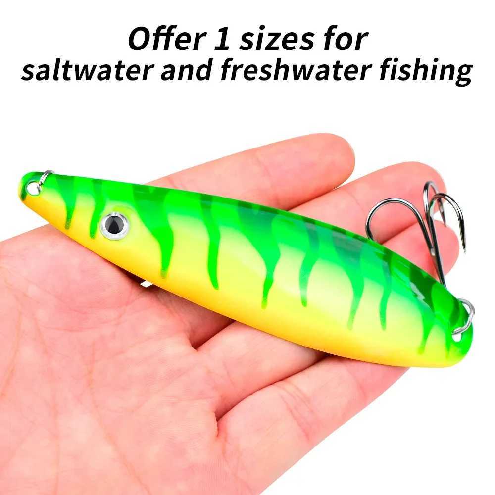 1PC 18.5g 11.5cm Spoon Spinner Lure VIB Metal Lure Bait Jig Sequin Fishing Wobbler Trolling Hard Baits Fishing TackleXJ250122